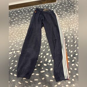 Aviator Nation Dark Blue Joggers with Stripes